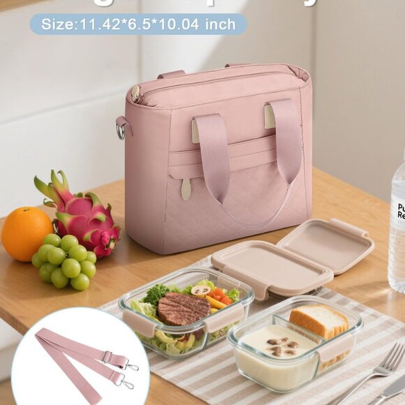 Insulated Lunch Box for Women & Men - Large Thermal Lunch Bag Women with Removab - Picture 5 of 7